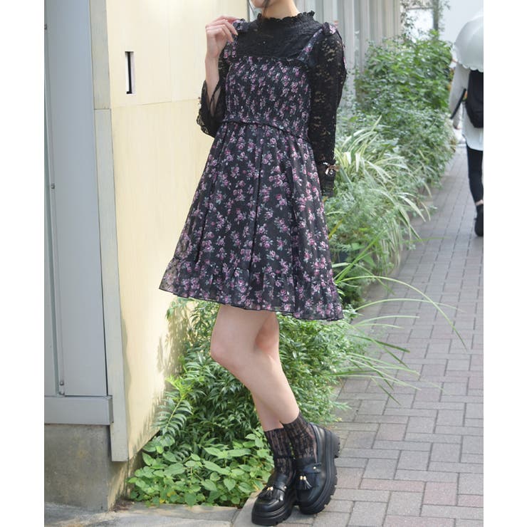 ミニローズプリントチュニック | axes femme | 詳細画像1 