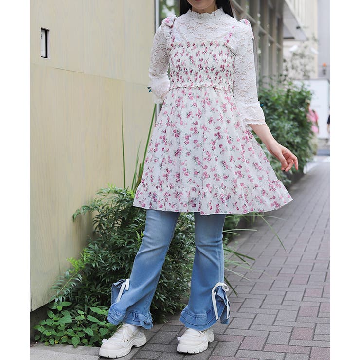 生成り | ミニローズプリントチュニック | axes femme