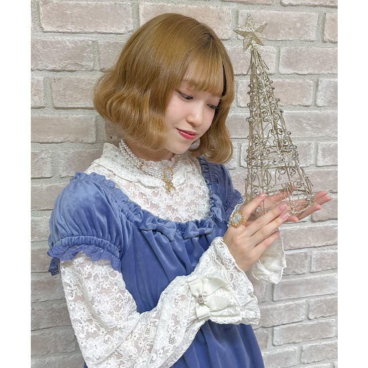 トロワリボンベロアワンピース | axes femme | 詳細画像13 