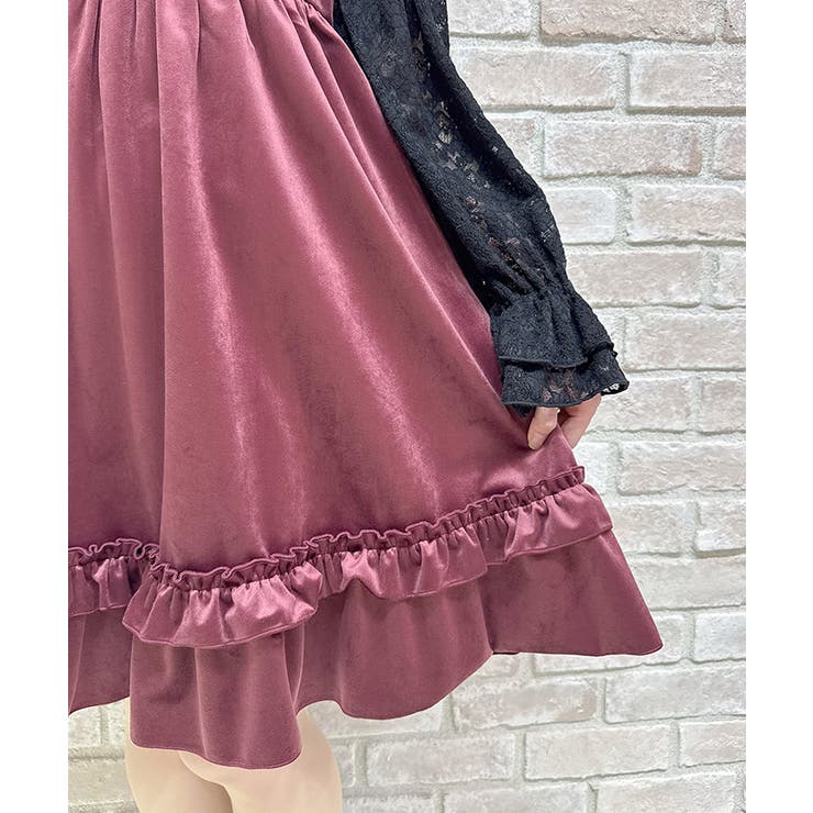 トロワリボンベロアワンピース | axes femme | 詳細画像4 