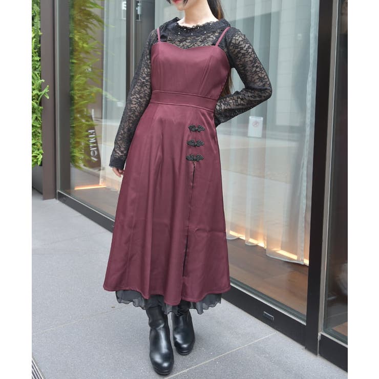 phoochanNo.T2509インド生地ワンピース タッセル付き インド手作業