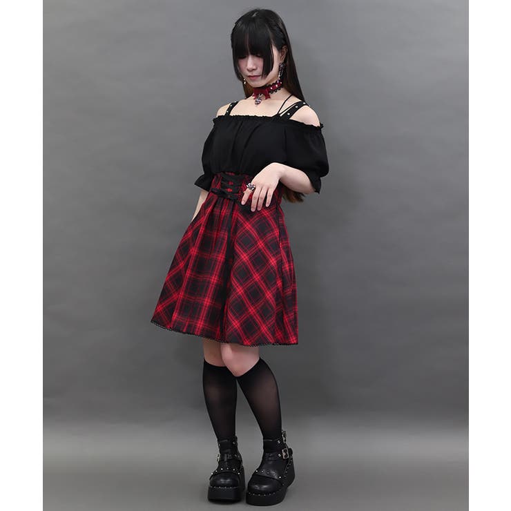 オフショルドッキングワンピース | axes femme | 詳細画像1 