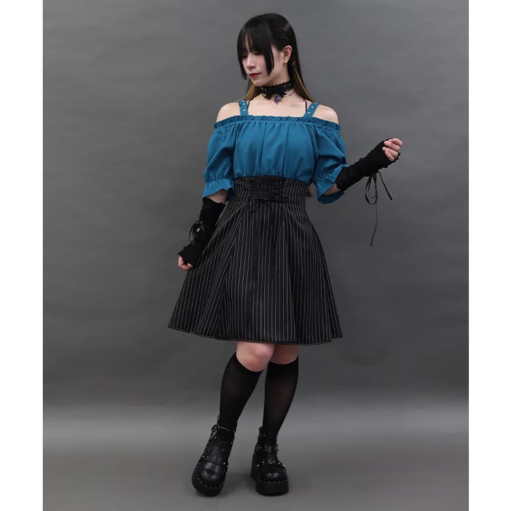 黒 | オフショルドッキングワンピース | axes femme