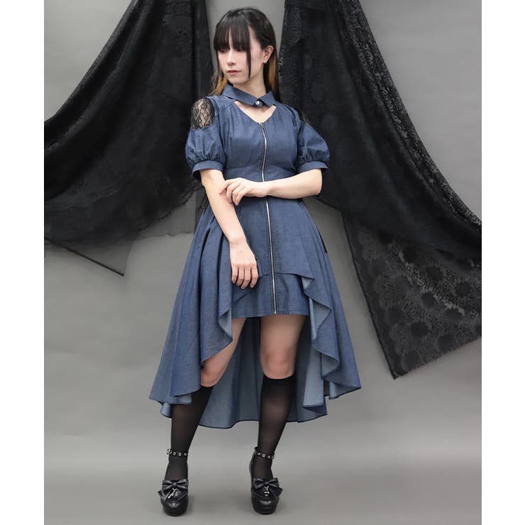 インディゴ | フィッシュテールフレアワンピース | axes femme