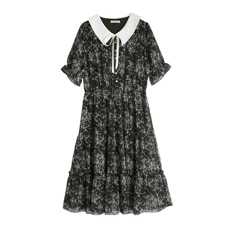 ブーケ線画柄ドットドビーOP[品番：IGAW0000178]｜axes femme