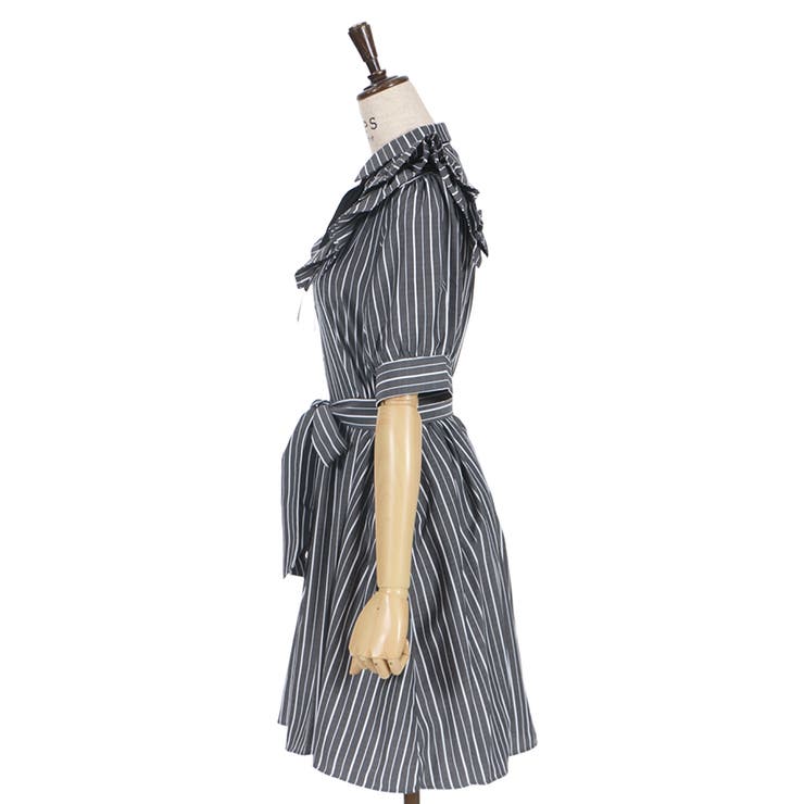 ストライプ柄ミニワンピース[品番：IGAW0002079]｜axes femme