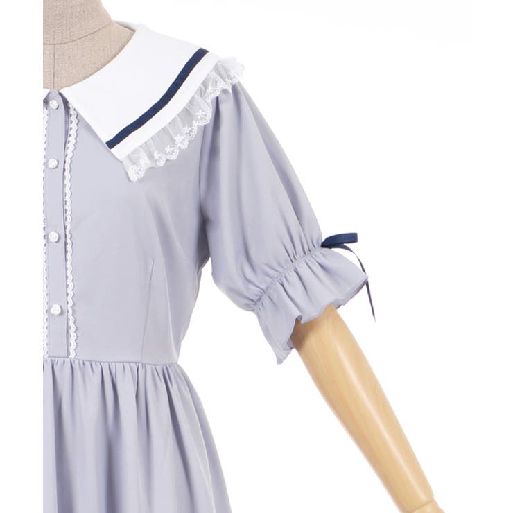 axes femme｜レース使いフリルワンピース | Rakuten Fashion