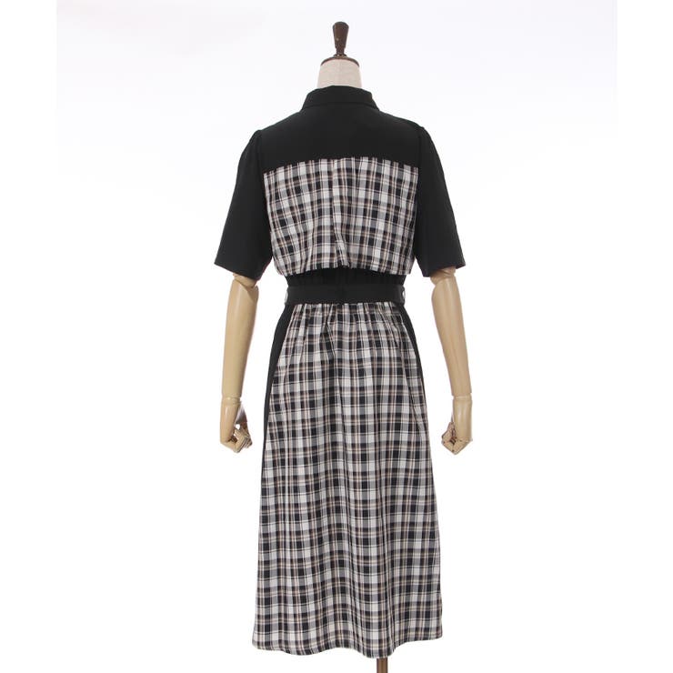 パッチワークシャツワンピース[品番：IGAW0003789]｜axes femme