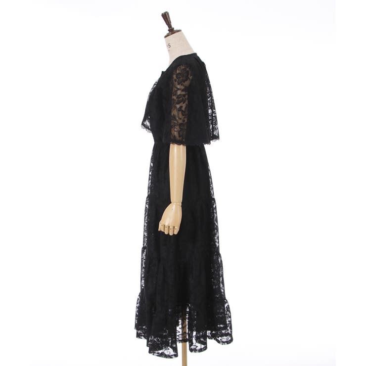 ケープ風レースティアードOP[品番：IGAW0003645]｜axes femme