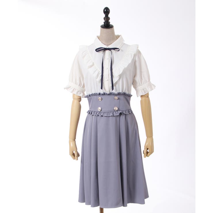 ドッキングデザインワンピース[品番：IGAW0003836]｜axes femme