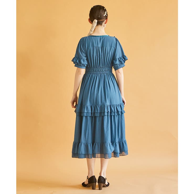 レースラインティアードワンピース[品番：IGAW0003643]｜axes