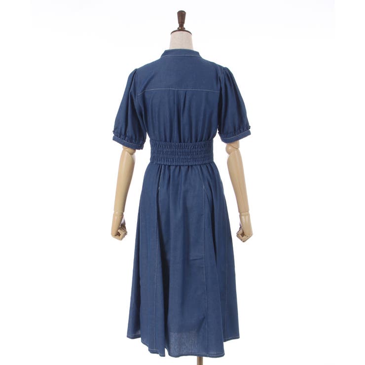 ベルト付デニムワンピース[品番：IGAW0003706]｜axes femme