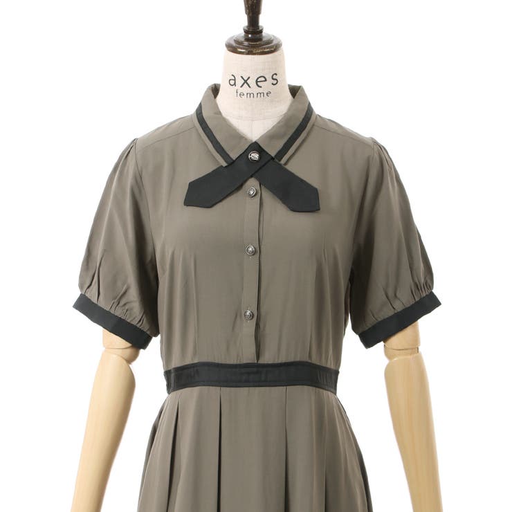 クロスタイ付ワンピース | axes femme | 詳細画像24 