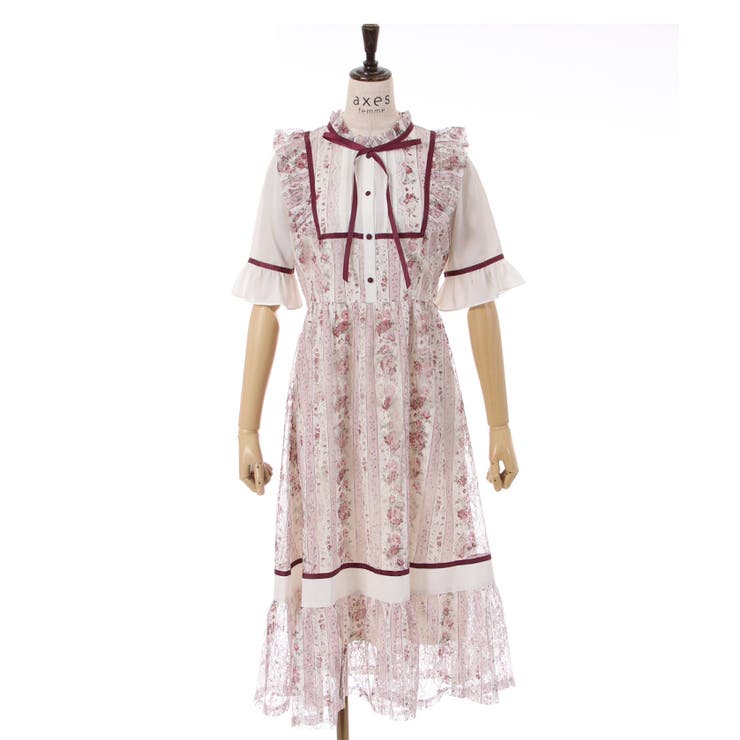 ストライプレースワンピース JILL by JILL STUART（ジルバイジルスチュアート）の