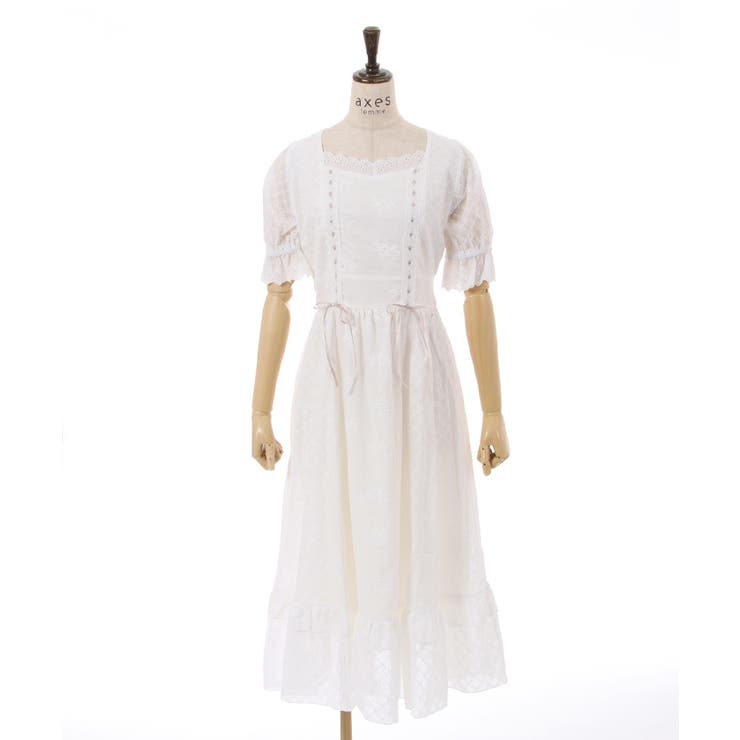 コットンレースワンピース[品番：IGAW0003881]｜axes femme