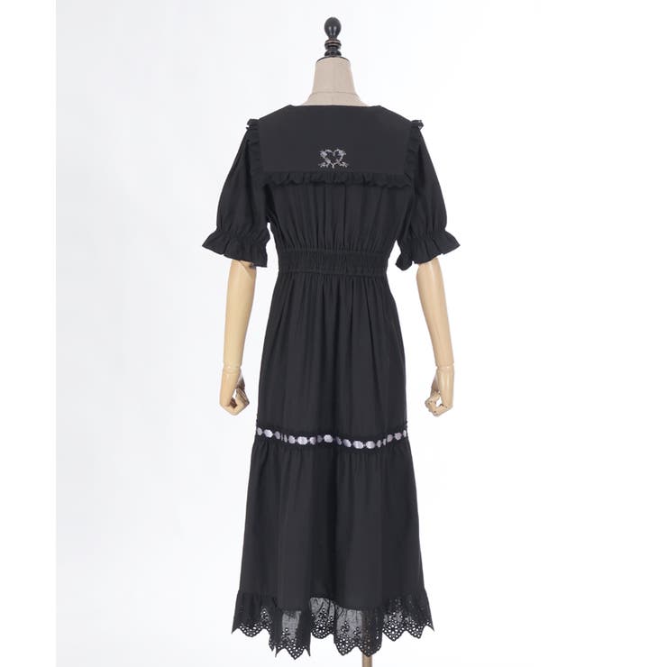 値下げ！FRAMeWORK ファインボイルシームレースカフタンワンピー36 美品 レース切替カットワンピース | outlet | axes femme online shop