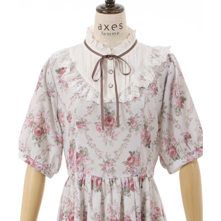 アイビーローズ柄ワンピース[品番：IGAW0003961]｜axes femme