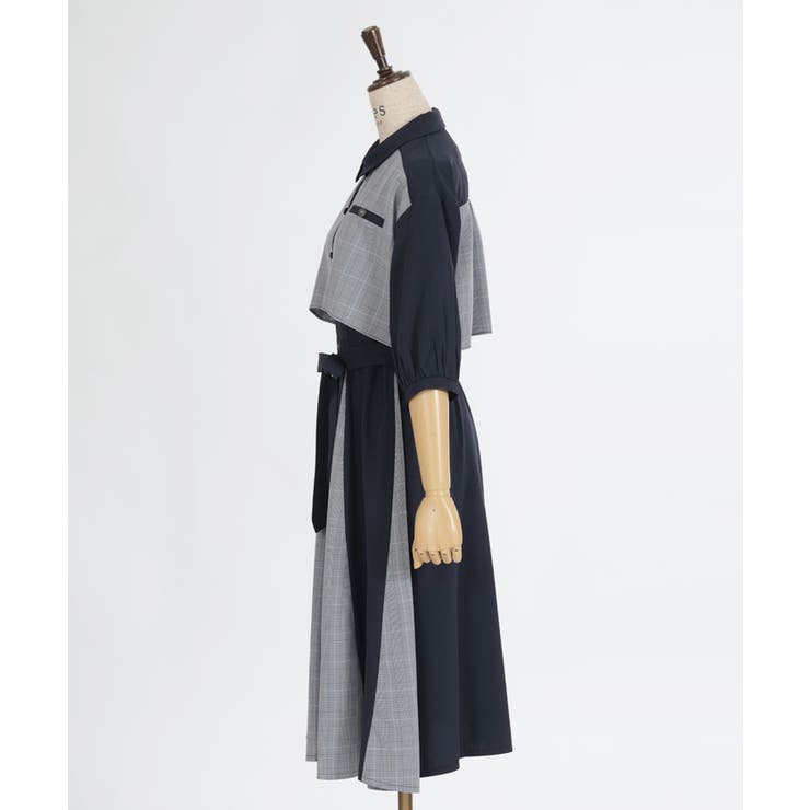 チェック×パッチワークワンピース | axes femme | 詳細画像12 