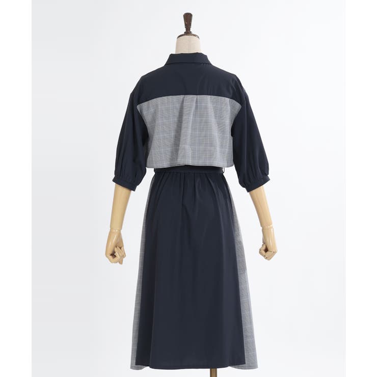 チェック×パッチワークワンピース | axes femme | 詳細画像13 