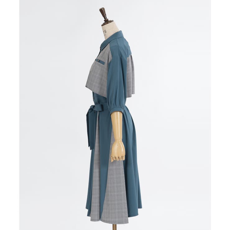 チェック×パッチワークワンピース | axes femme | 詳細画像3 