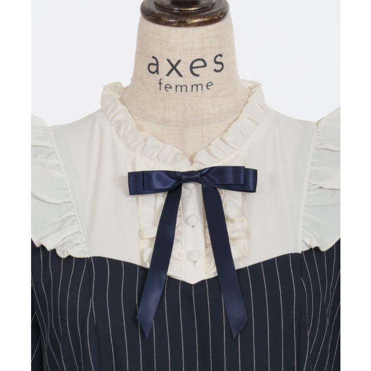 リボンブローチセットブラウス【10%OFF対象商品】 | レディース服・レディースファッションならアクシーズファム公式通販