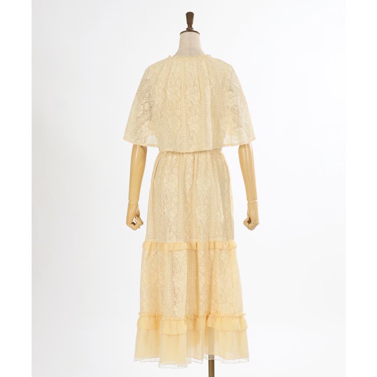 ローズレースケープワンピース[品番：IGAW0005099]｜axes femme