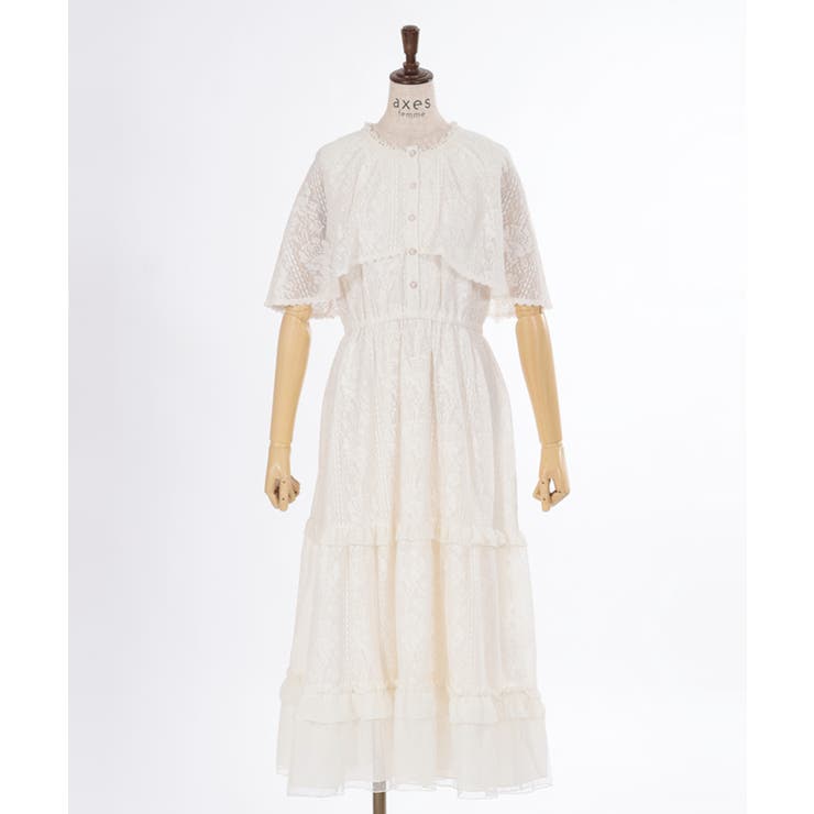 ローズレースケープワンピース | axes femme | 詳細画像2 