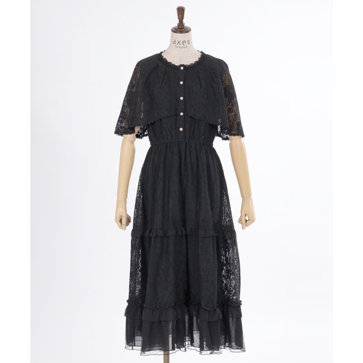 ローズレースケープワンピース | axes femme | 詳細画像23 