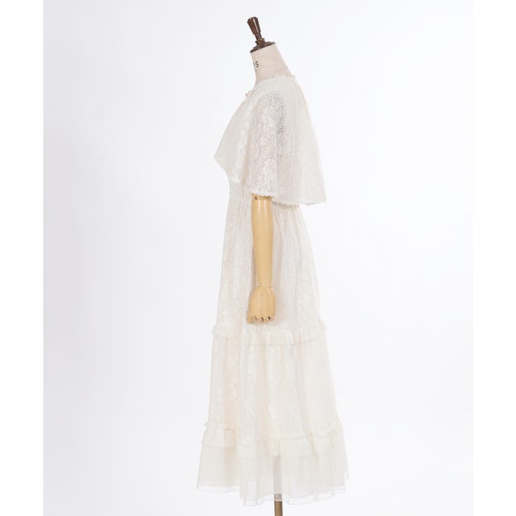 ローズレースケープワンピース[品番：IGAW0005099]｜axes femme