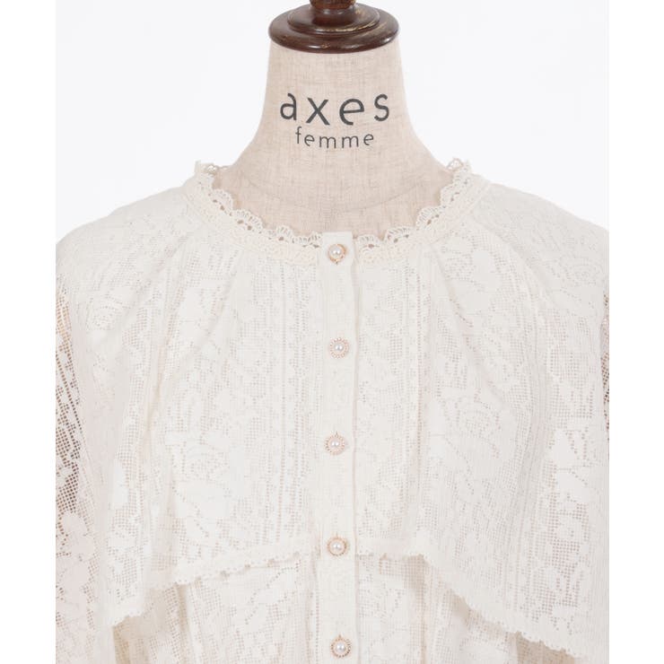 ローズレースケープワンピース | axes femme | 詳細画像7 