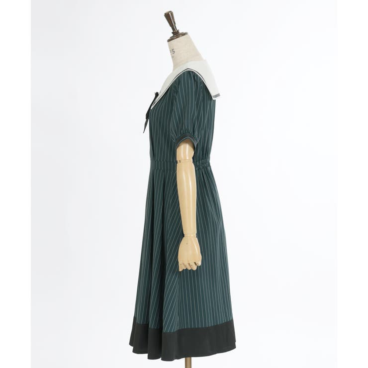 タイ付き×セーラー襟ワンピース[品番：IGAW0005047]｜axes femme