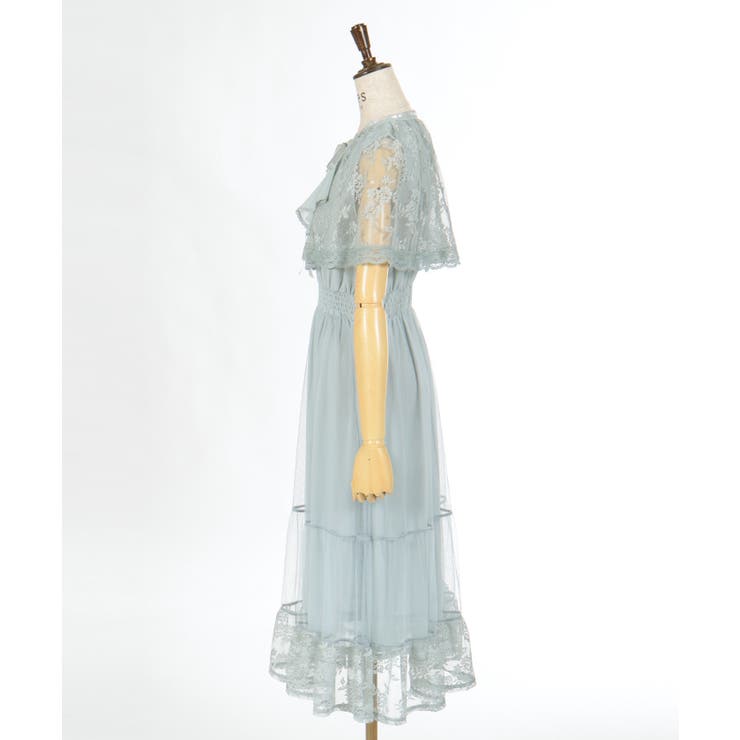 ケープ風チュールワンピース[品番：IGAW0005163]｜axes femme