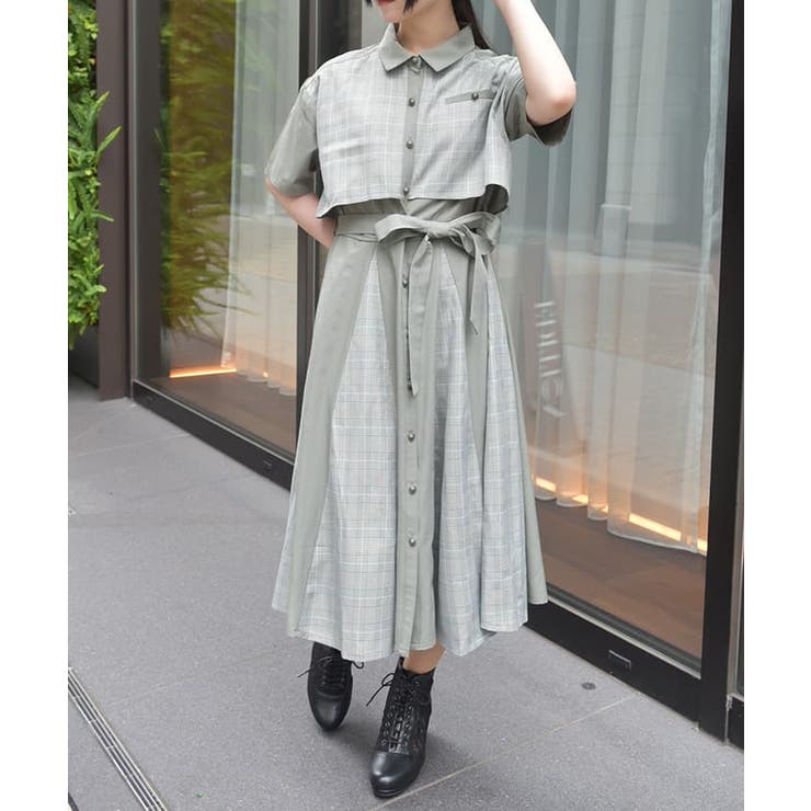 パッチワークワンピース[品番：IGAW0005207]｜axes  femme（アクシーズファム）のレディースファッション通販｜SHOPLIST（ショップリスト）