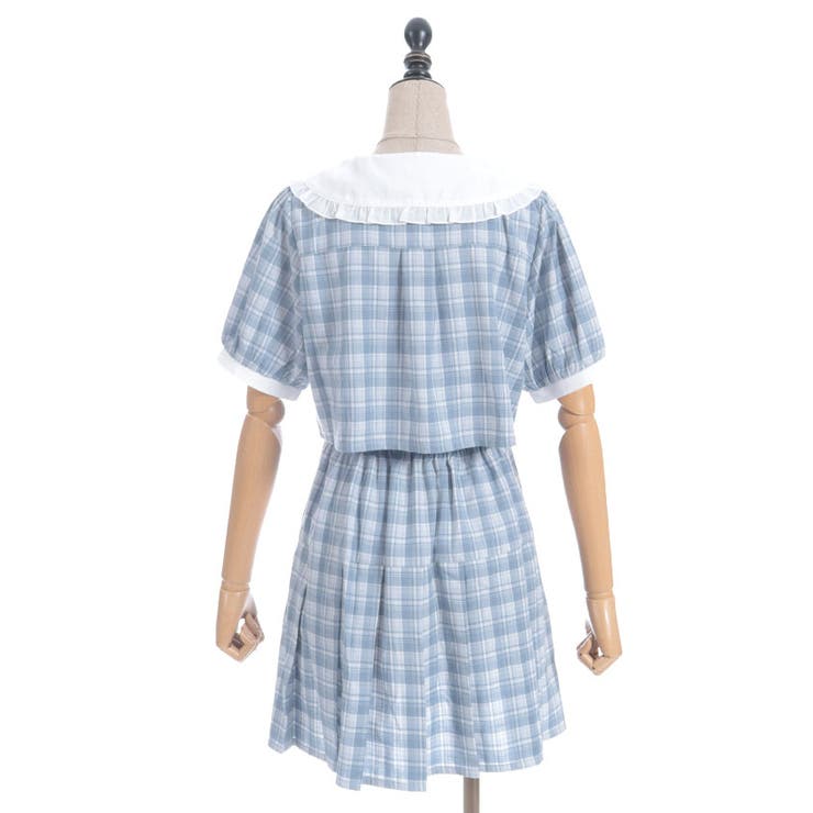 バイカラードッキングミニワンピース | axes femme | 詳細画像13 