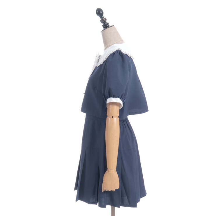 バイカラードッキングミニワンピース | axes femme | 詳細画像17 