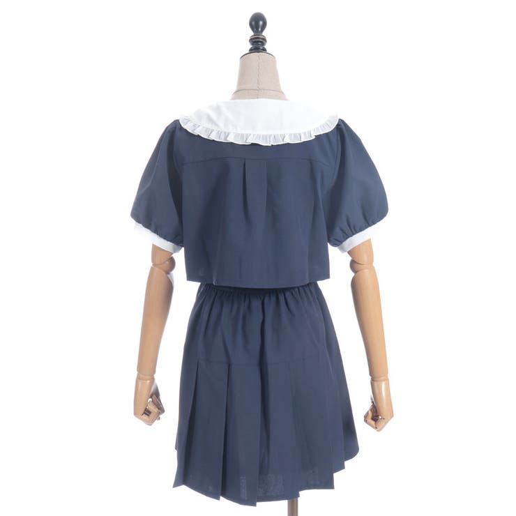 バイカラードッキングミニワンピース | axes femme | 詳細画像18 