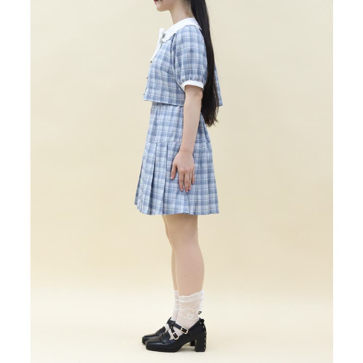 バイカラードッキングミニワンピース | axes femme | 詳細画像2 