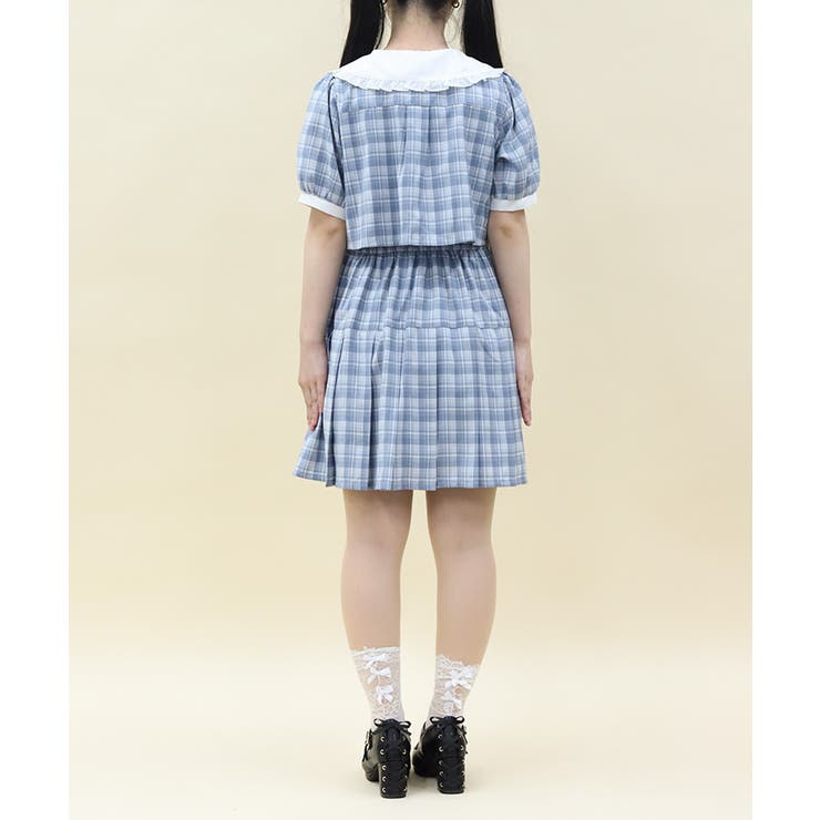 バイカラードッキングミニワンピース | axes femme | 詳細画像3 