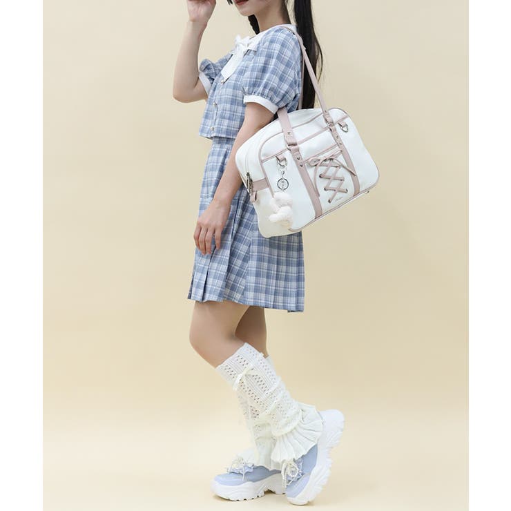 バイカラードッキングミニワンピース | axes femme | 詳細画像9 