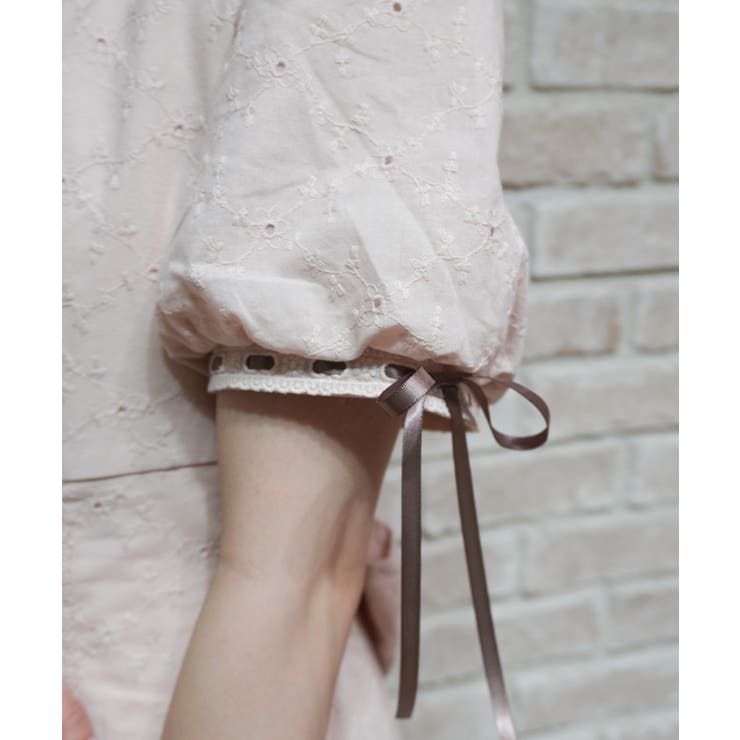 梯子レースコットンワンピース | axes femme | 詳細画像10 