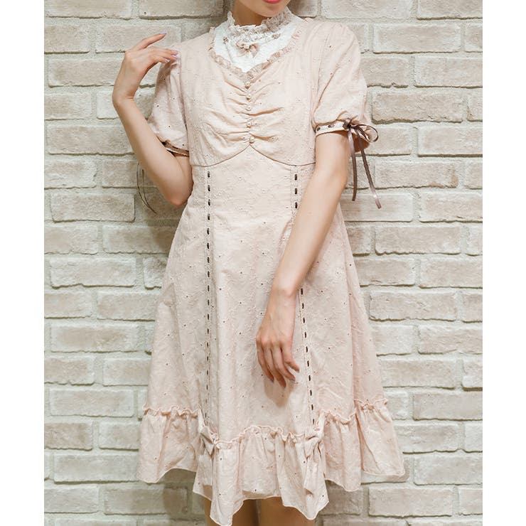 梯子レースコットンワンピース | axes femme | 詳細画像13 