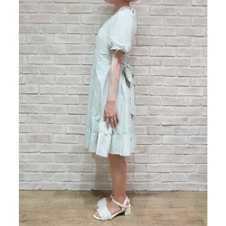 梯子レースコットンワンピース | axes femme | 詳細画像3 