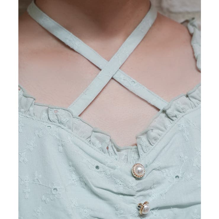 梯子レースコットンワンピース | axes femme | 詳細画像5 