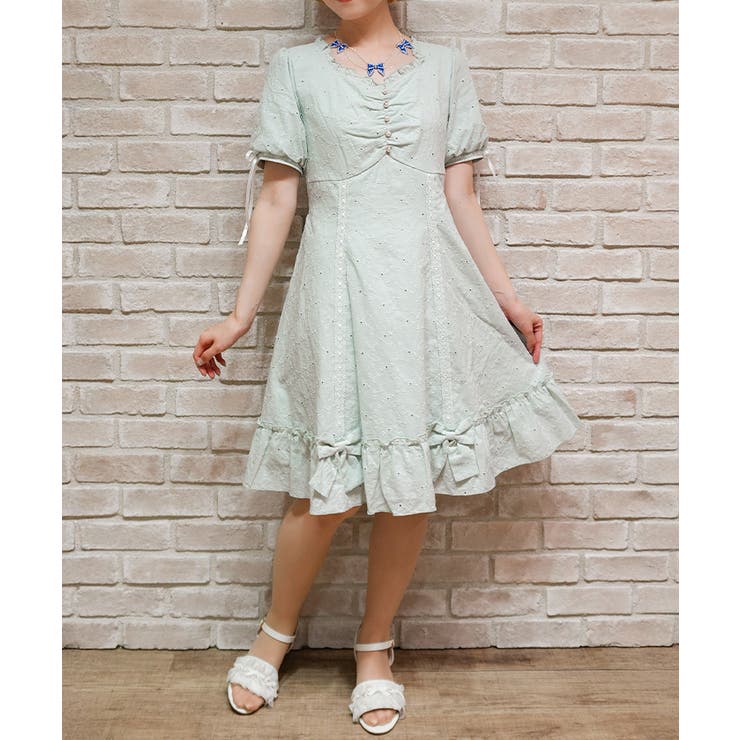 ミント | 梯子レースコットンワンピース | axes femme