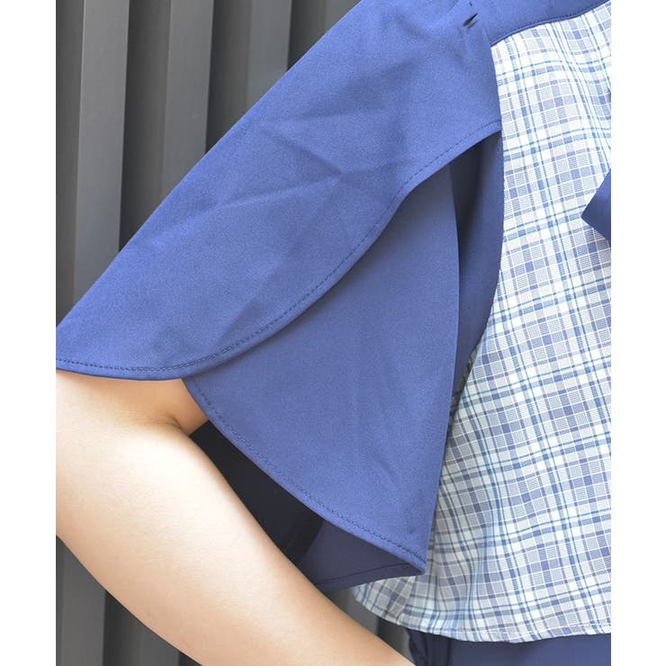 チェックパッチワークワンピース | axes femme | 詳細画像10 