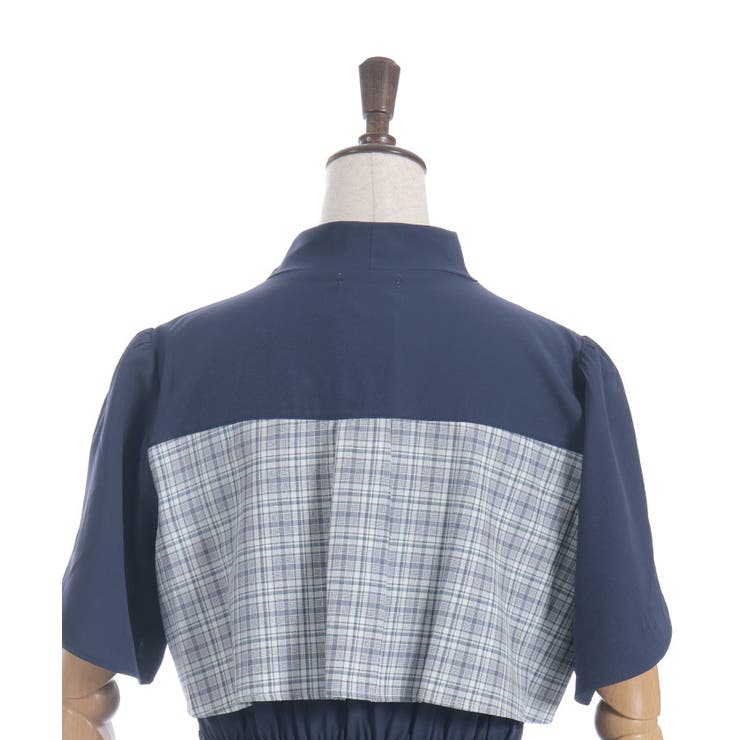 チェックパッチワークワンピース | axes femme | 詳細画像16 