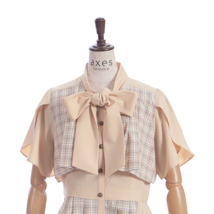 チェックパッチワークワンピース | axes femme | 詳細画像21 