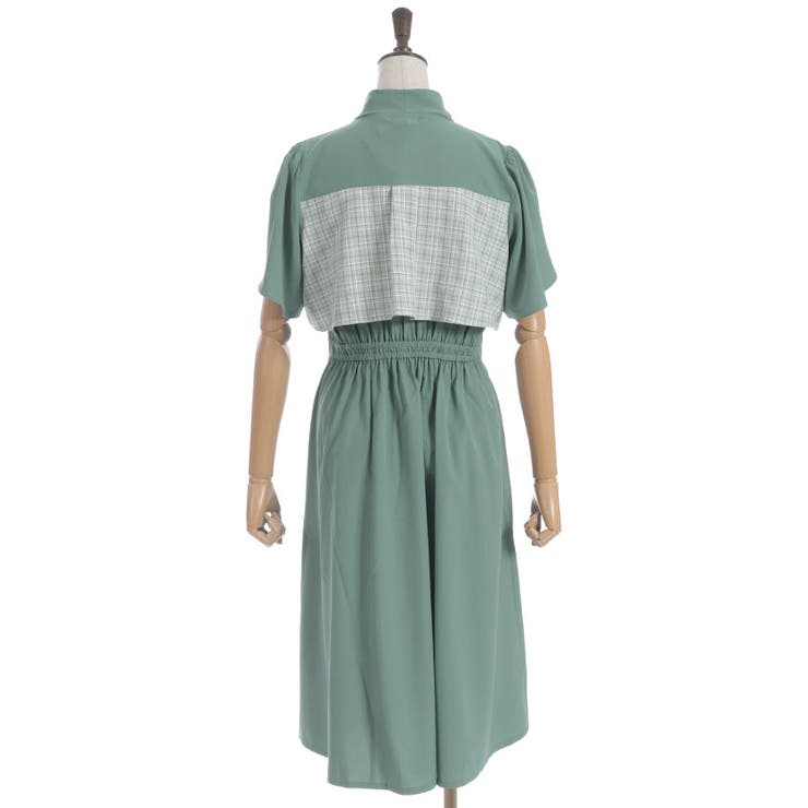 チェックパッチワークワンピース | axes femme | 詳細画像26 