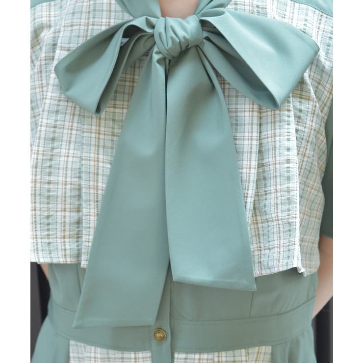 チェックパッチワークワンピース | axes femme | 詳細画像5 