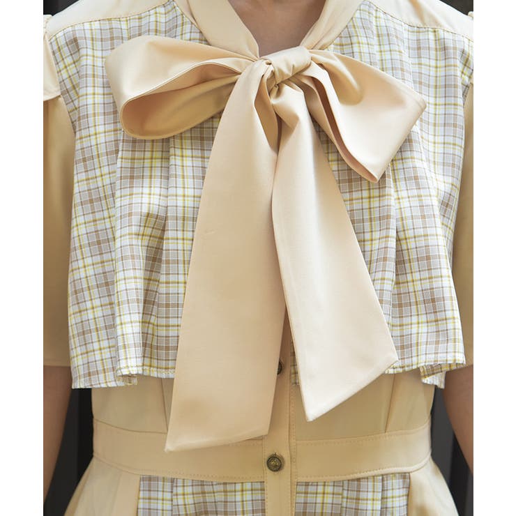 チェックパッチワークワンピース | axes femme | 詳細画像7 